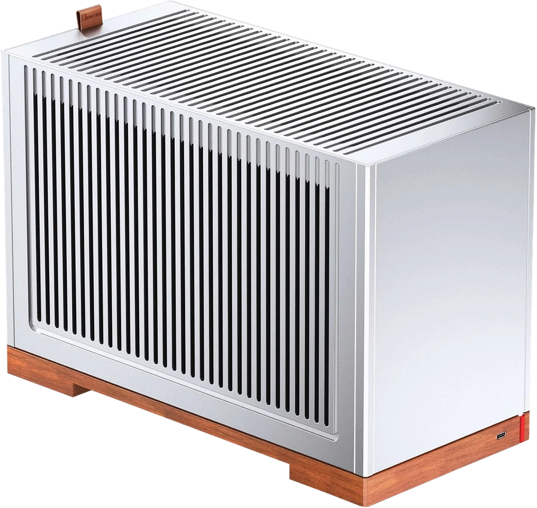 Компактный игровой ПК ISELLPOWER Origin Mini в алюминиевом корпусе на деревянном основании